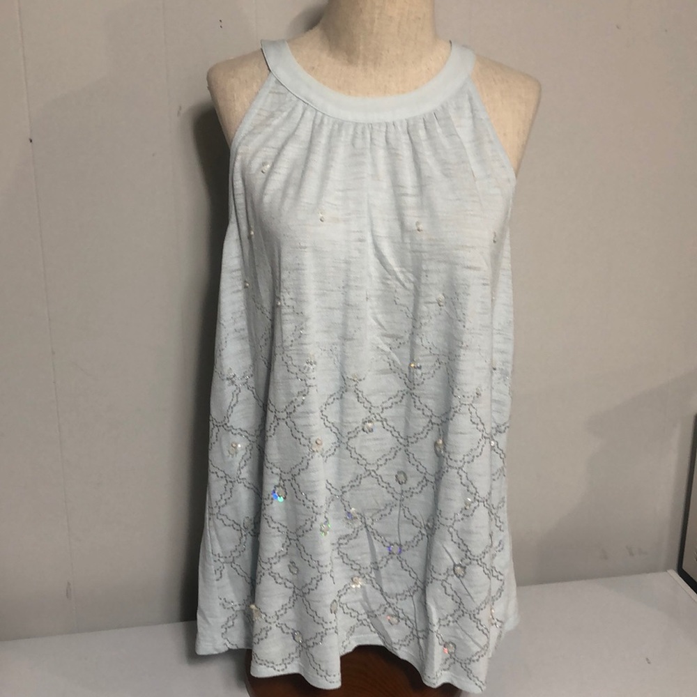 Sequined tank top
